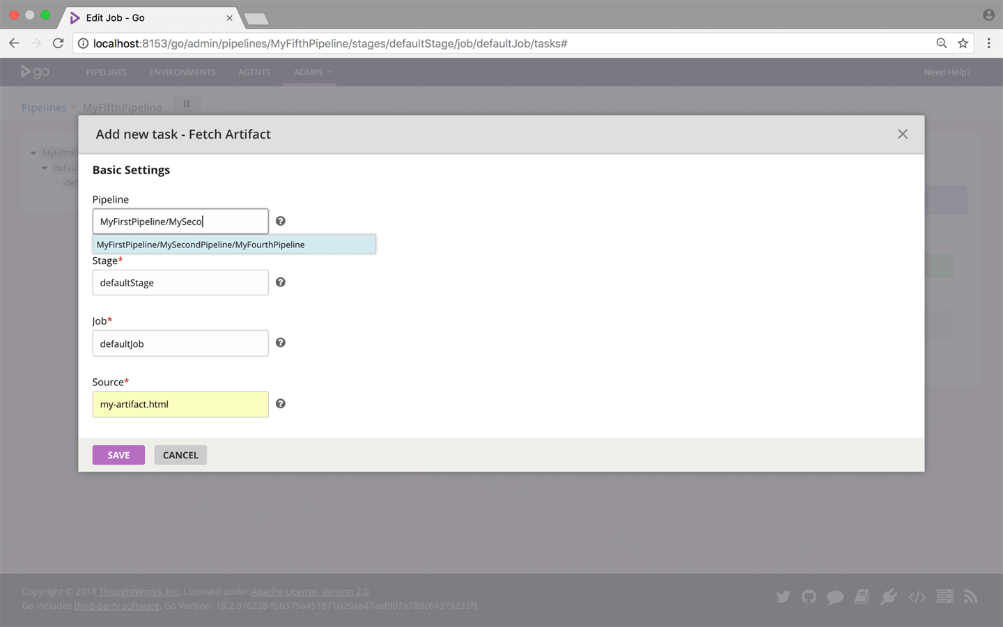 Fetching artifacts from ancestor pipelines