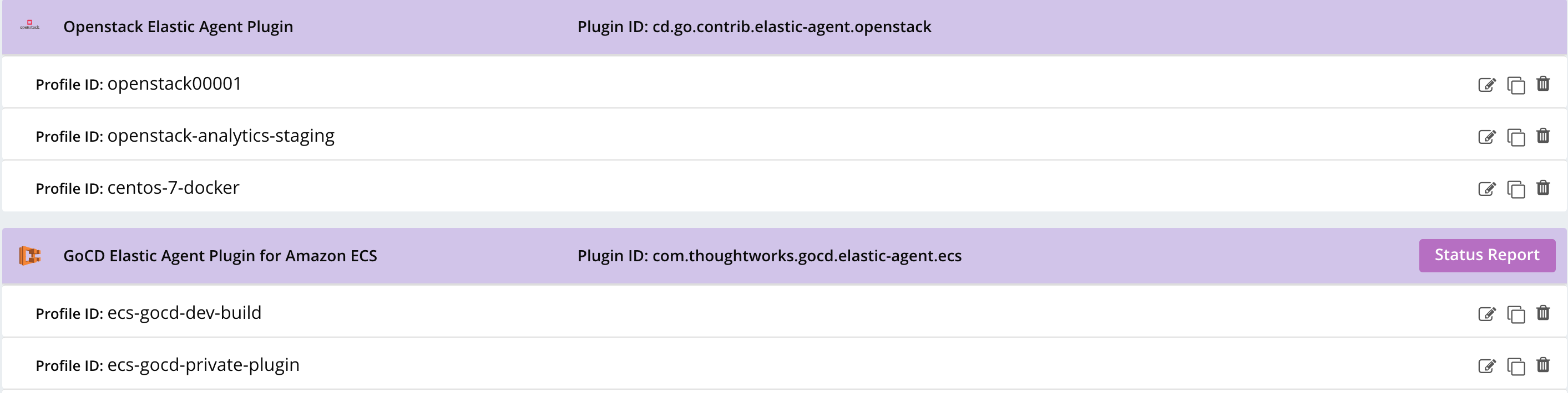 Group elastic profile by plugin id