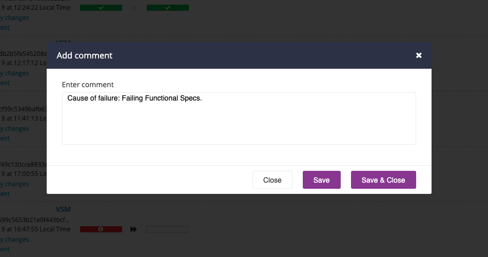 Pipeline Activity Comment Page