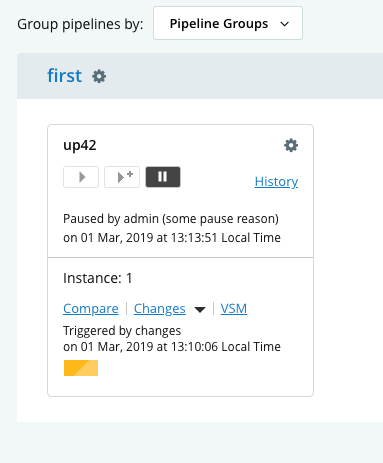 Pipeline Info when Paused