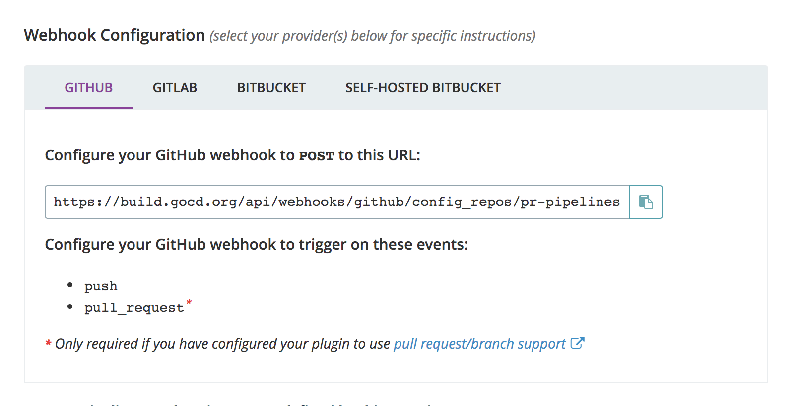 Config Repositories with webhook